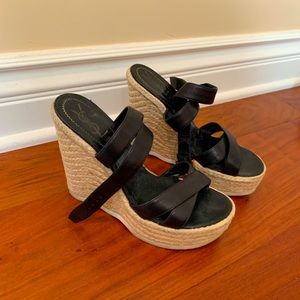 YSL Yves Saint Laurent Wedge Espadrilles 38.5